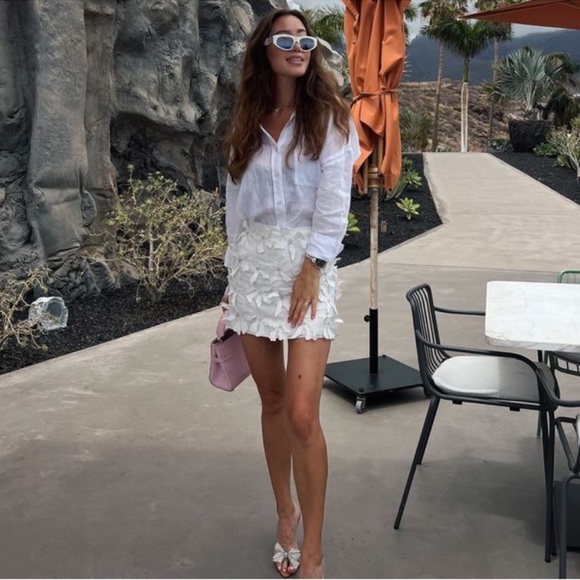 ZARA FLORAL MINI SKIRT - Picture 7 of 16